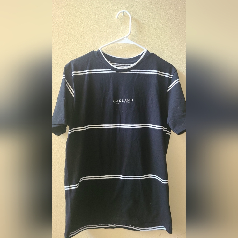 Men's Navy Striped Shirt Small